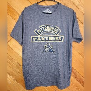 E Five Premium Collegiate Pittsburgh Panthers large gray faded style tshirt